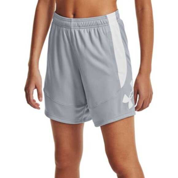 Under Armour Women's Colorblock 6'' Basketball Shorts, XS, Gray - Picture 1 of 1